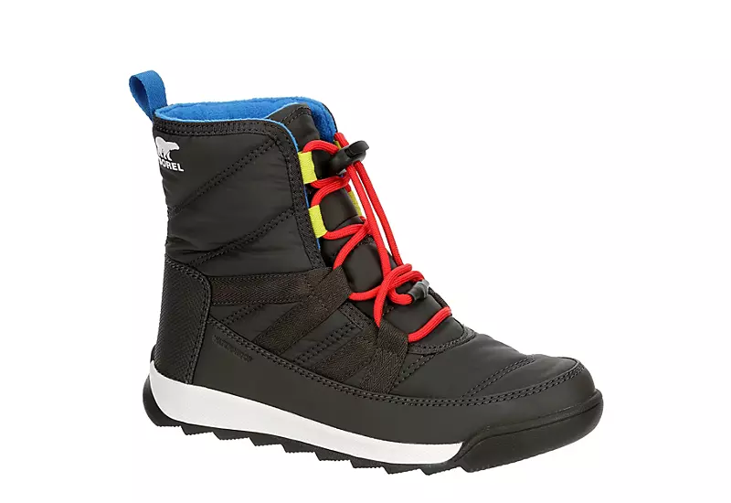 Sorel Boys Whitney Ii Short Lace Wp Snow Boot - Black 3 Sorel Boys Whitney Ii Short Lace Wp Snow Boot - Black