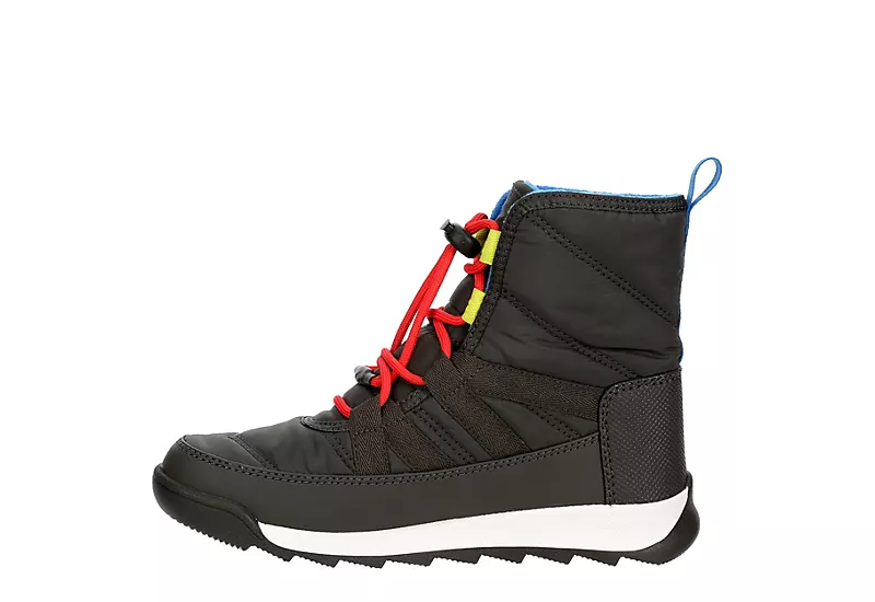 Sorel Boys Whitney Ii Short Lace Wp Snow Boot - Black 6 Sorel Boys Whitney Ii Short Lace Wp Snow Boot - Black - Image 4