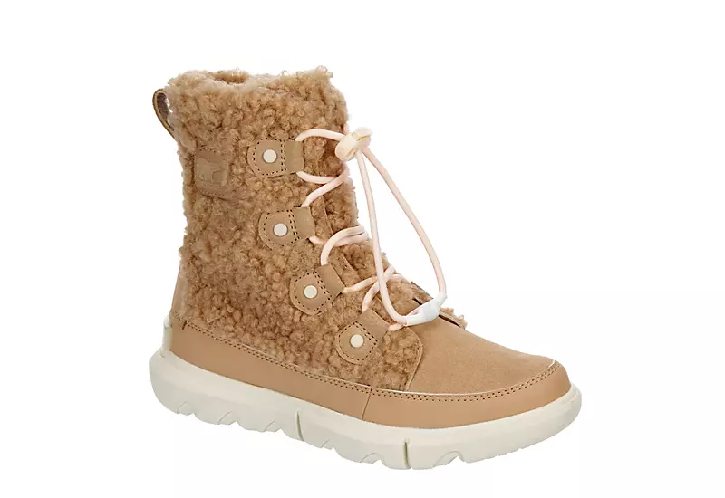 Sorel Girls Explorer Cozy Wp Snow Boot - Blush 3 Sorel Girls Explorer Cozy Wp Snow Boot - Blush
