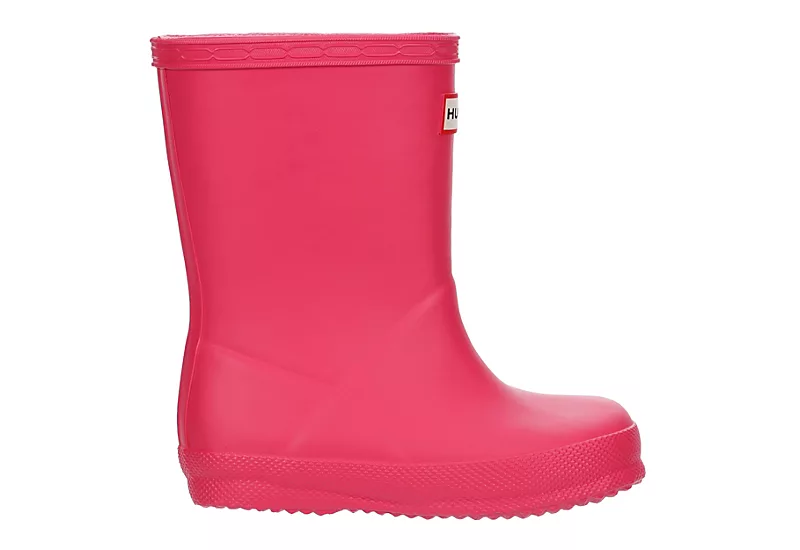 Hunter Boots Llc Girls Infant Original First Classic Rain Boot - Pink 4 Hunter Boots Llc Girls Infant Original First Classic Rain Boot - Pink - Image 2
