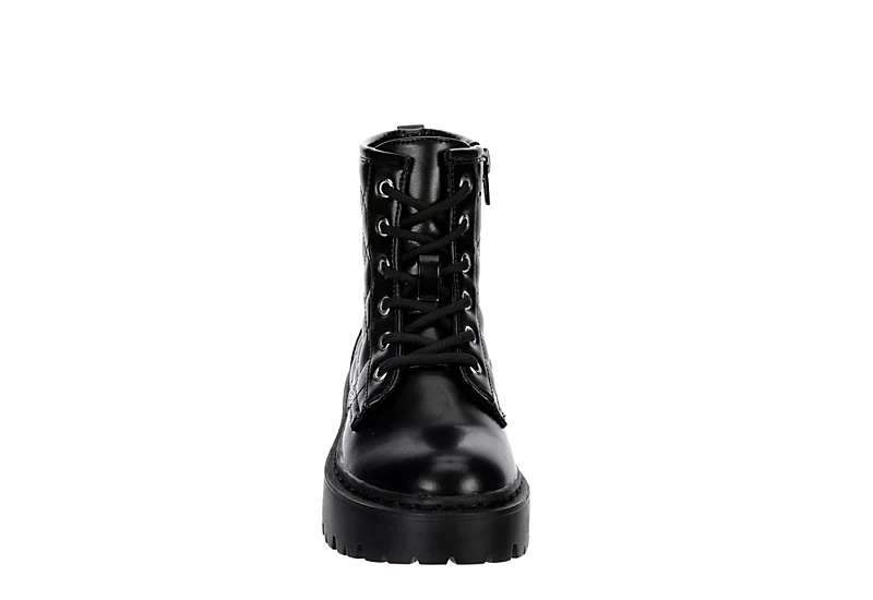 Madden Girl Girls Jrozzie Combat Boot - Black 5 Madden Girl Girls Jrozzie Combat Boot - Black - Image 3