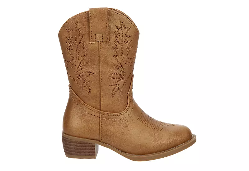 Cupcake Couture Girls Infant Lil Shelby Western Boot - Tan 4 Cupcake Couture Girls Infant Lil Shelby Western Boot - Tan - Image 2