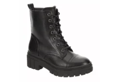 Cupcake Couture Girls Roxanne Combat Boot - Black
