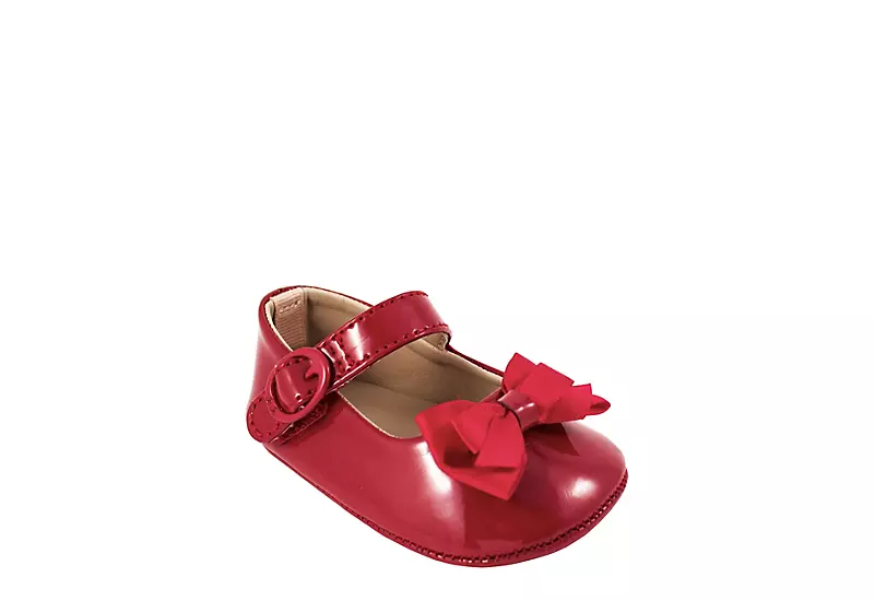 Baby Deer Girls Infant Mckenna Dress Flat - Red 3 Baby Deer Girls Infant Mckenna Dress Flat - Red