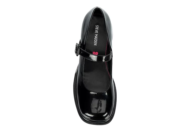 Steve Madden Girls Jkitty Mary Jane Dress Shoe - Black 8 Steve Madden Girls Jkitty Mary Jane Dress Shoe - Black - Image 6