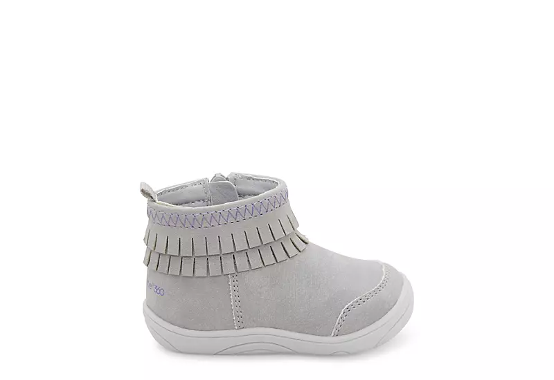 Stride Rite Girls Infant Crib Bianca Boot - Grey 4 Stride Rite Girls Infant Crib Bianca Boot - Grey - Image 2