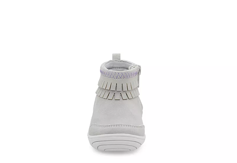 Stride Rite Girls Infant Crib Bianca Boot - Grey 5 Stride Rite Girls Infant Crib Bianca Boot - Grey - Image 3