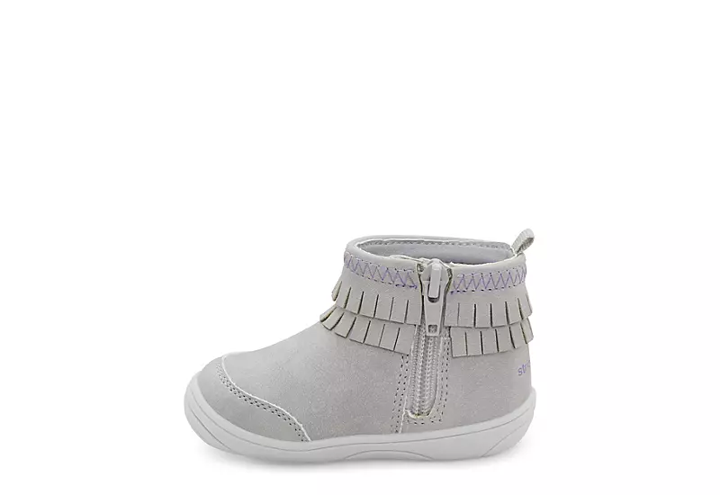 Stride Rite Girls Infant Crib Bianca Boot - Grey 6 Stride Rite Girls Infant Crib Bianca Boot - Grey - Image 4