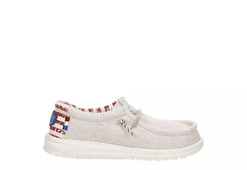 Heydude Boys Wally Youth Slip On Sneaker - Off White 4 Heydude Boys Wally Youth Slip On Sneaker - Off White - Image 2