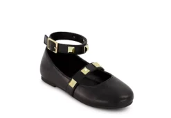 Marc Fisher Girls Tashi Buckle Dress Flat - Black