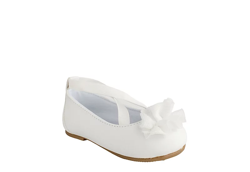 Baby Deer Girls Infant Ellen Dress Flat - White 3 Baby Deer Girls Infant Ellen Dress Flat - White