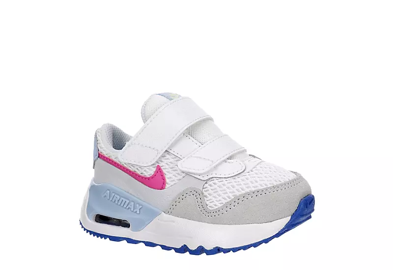 Nike Girls Infant Air Max Systm Td Sneaker - White 3 Nike Girls Infant Air Max Systm Td Sneaker - White