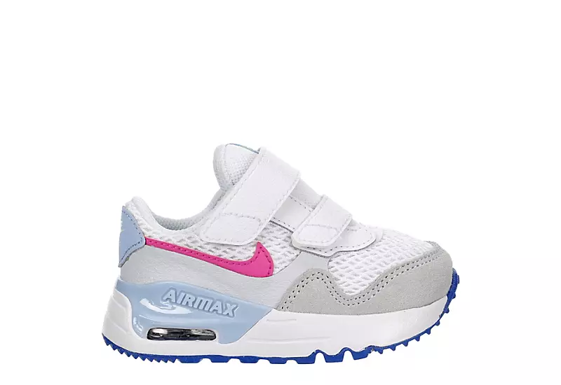 Nike Girls Infant Air Max Systm Td Sneaker - White 4 Nike Girls Infant Air Max Systm Td Sneaker - White - Image 2