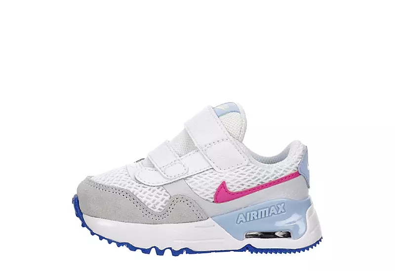 Nike Girls Infant Air Max Systm Td Sneaker - White 6 Nike Girls Infant Air Max Systm Td Sneaker - White - Image 4