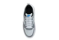 Nike Boys Court Borough 2 Low Top Sneaker - Grey -Nike || ADIDAS || Puma Shop US 01 808282 04
