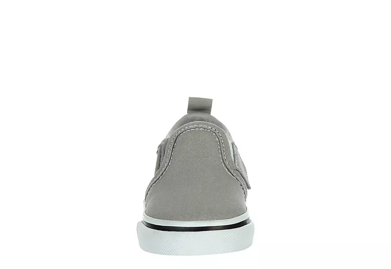 Vans Boys Infant Asher Slip On Sneaker - Grey 5 Vans Boys Infant Asher Slip On Sneaker - Grey - Image 3