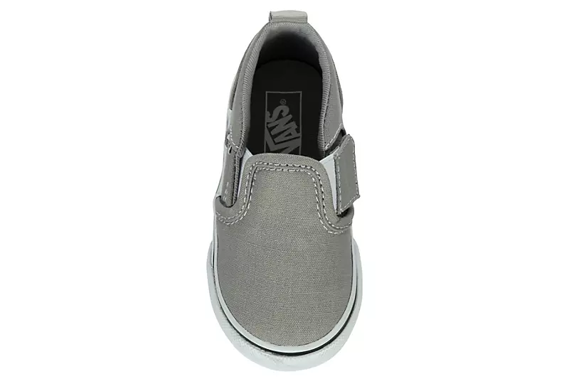 Vans Boys Infant Asher Slip On Sneaker - Grey 8 Vans Boys Infant Asher Slip On Sneaker - Grey - Image 6