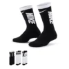 Nike Boys Graphic Crew Socks 3 Pairs - Black -Nike || ADIDAS || Puma Shop US 01 900045 00