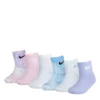 Nike Girls Tie Dye Ankle Socks 6 Pairs - Tie-dye
