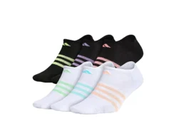 Adidas Girls Superlite No Show Socks 6 Pairs - White