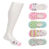 Ladeda Girls Unicorn Liner Socks 6 Pairs - Assorted