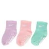 Nike Girls Ankle Socks With Grips 3 Pairs - Lilac
