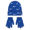 Nike Boys Swoosh All Over Print Roll Cutt Beanie Set - Blue -Nike || ADIDAS || Puma Shop US 01 902038 00
