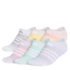 Adidas Girls Superlite Ombre No Show Socks 6 Pairs - White