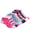 Ladeda Girls Hearts And Stripes No Show Socks 10 Pairs - Assorted