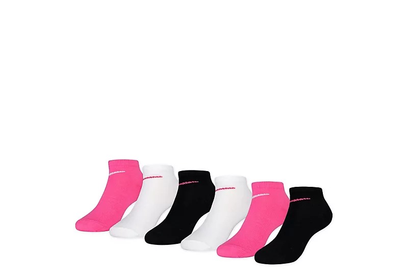 Nike Girls Low Cut Socks 6 Pairs - Pink 3 Nike Girls Low Cut Socks 6 Pairs - Pink