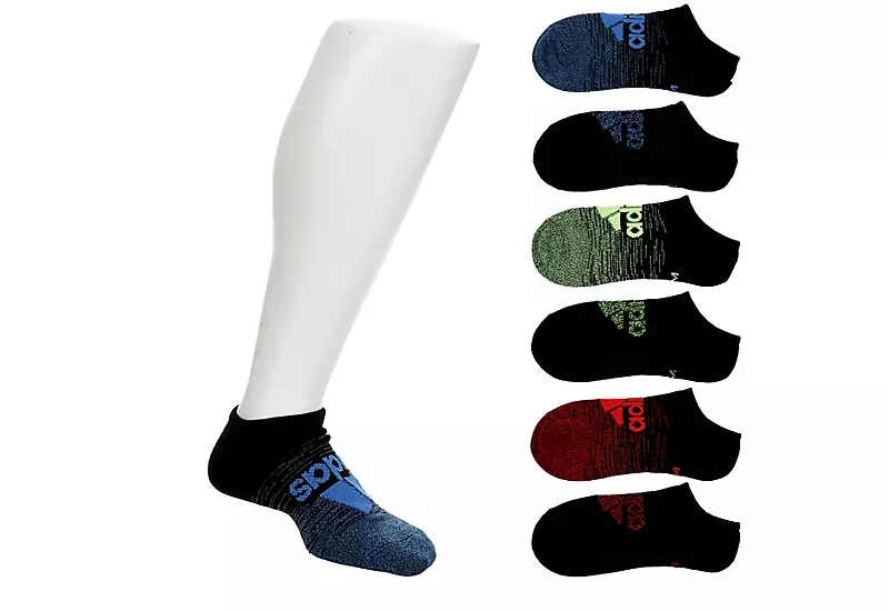 Adidas Boys Badge Of Sport No Show Socks 6 Pairs - Black 3 Adidas Boys Badge Of Sport No Show Socks 6 Pairs - Black