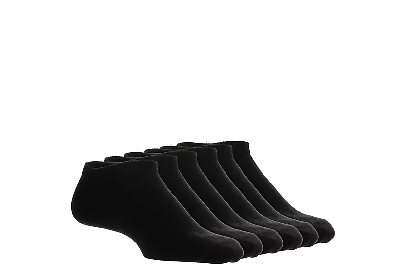 Game Sport Boys No Show Socks 6 Pairs - Black 3 Game Sport Boys No Show Socks 6 Pairs - Black