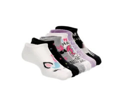 Sof Sole Girls Unicorn Sprinkle No Show Socks 6 Pairs - Bright Pink